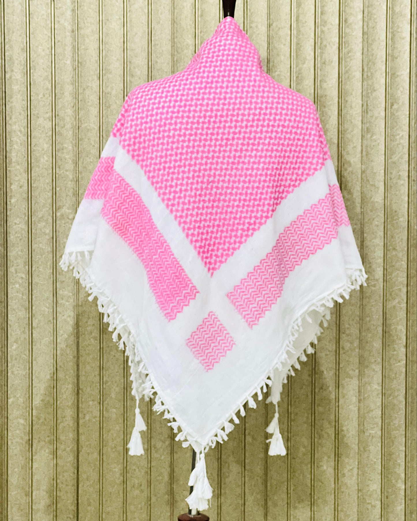 Kufiya/Keffiyeh Roze 100% Katoen