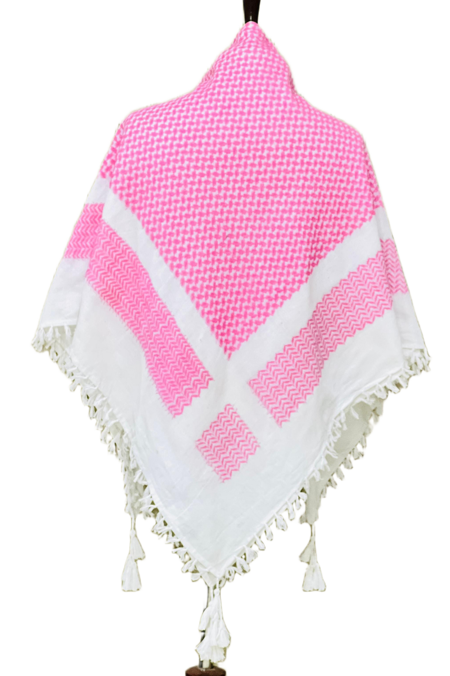 Kufiya/Keffiyeh Rosa 100% Algodão Premium