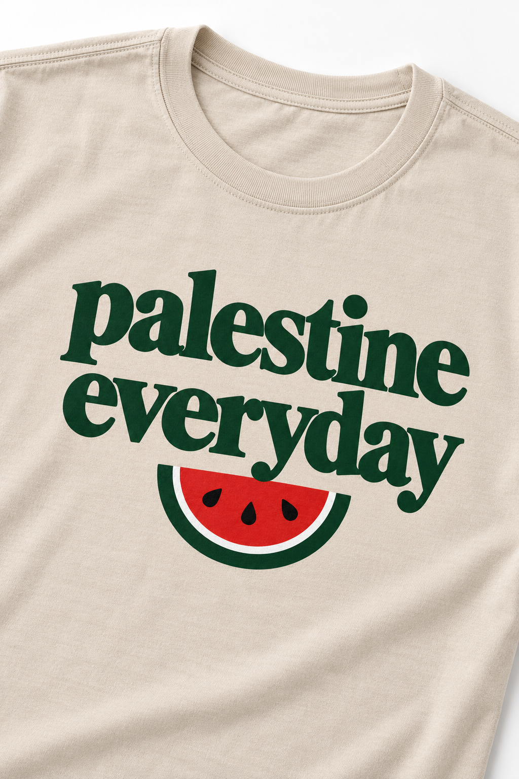 Palestine Everyday Tee detail collar