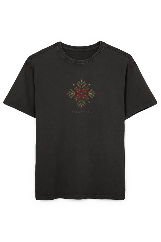 Falasteen Tatreez Bloom Oversized Tee