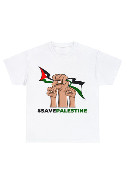 #SavePalestine T-shirt unisexe en coton lourd